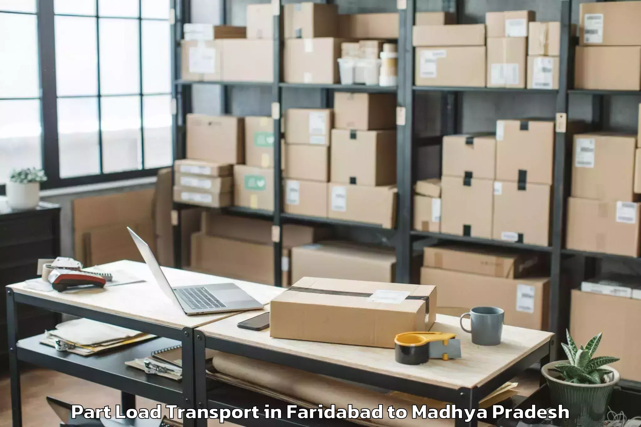 Book Faridabad to Mungaoli Part Load Transport Online